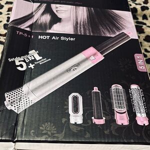 5-in-1 Pink and Silver Hot Air Styler